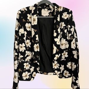 Funky floral print pop art blazer